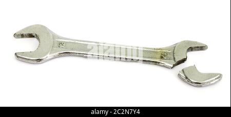 One broken wrench Stock Photo