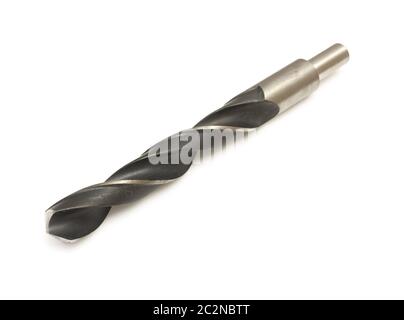 Drill bit of large size isolated over white background Stock Photo
