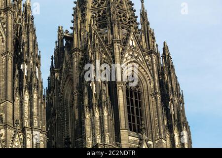 The cathedral of Cologne. Detail from facade Stock Photo