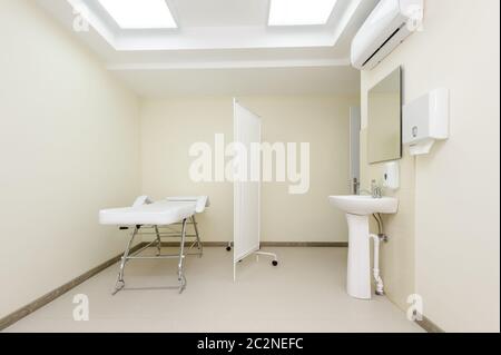 Massage room with empty table Stock Photo