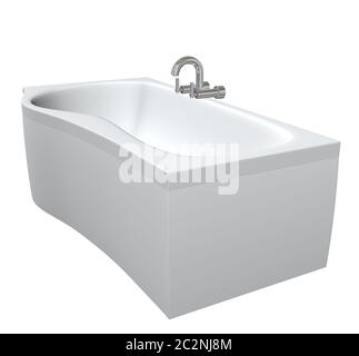 Isolated white bath against white background Stock Photo - Alamy