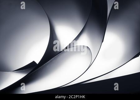 Abstract curves of paper sheets Stock Photo