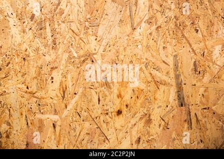 Closeup of recycled compressed wood chippings board Stock Photo