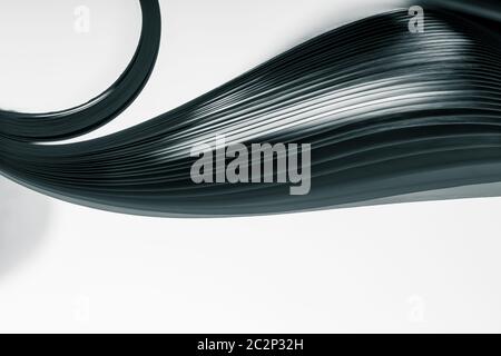 Paper sheets forming abstract curves. Toned Stock Photo