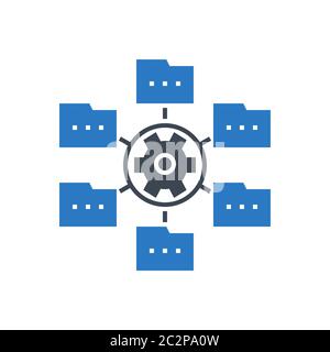Data Menagement Vector Glyph Icon Stock Vector