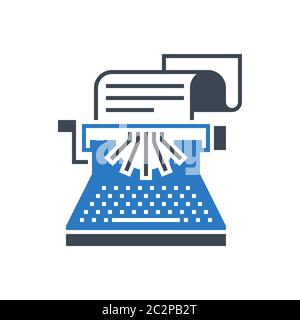 Copywriting Vector Glyph Icon Stock Vector