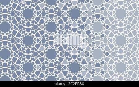Arabian disintegration repeating border. Arabian monochrome border pattern Stock Vector