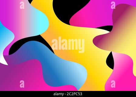 Vector abstract background of various wavy elements Stock Vector