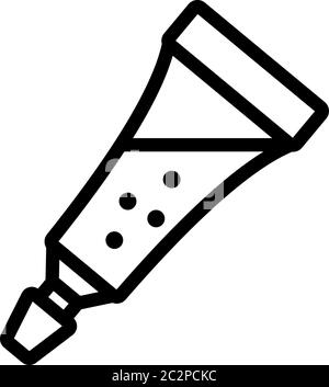 slime liquid in tube icon vector outline illustration Stock Vector ...