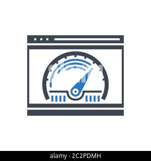 Page Speed Vector Glyph Icon Stock Vector