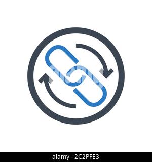 Backlinks Line Vector Glyph Icon Stock Vector