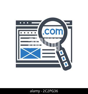 Domain Vector Glyph Icon Stock Vector