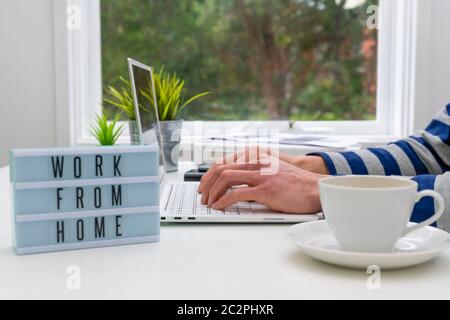 Working from home Stock Photo