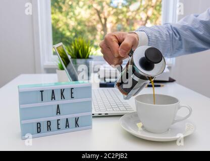 Take a coffee break in office Stock Photo