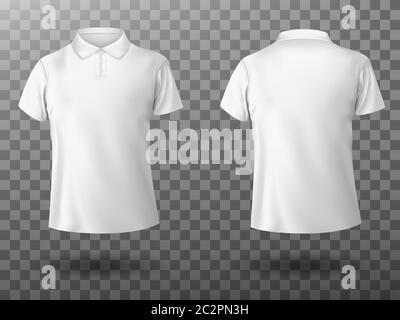 Download Short sleeves white shirt back and front view Stock Vector ...