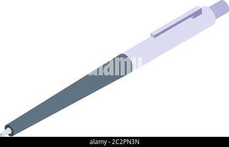 Student test pen icon, isometric style Stock Vector