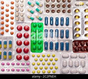 Various pills. Background or texture Stock Photo