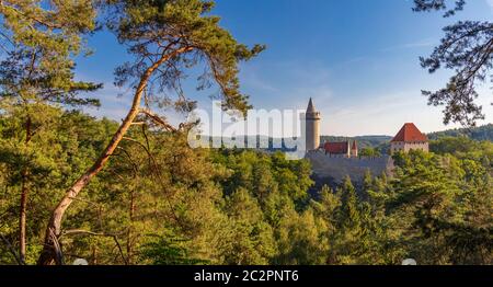 Medieval castle Kokorin in north Bohemia, Czech republic Stock Photo