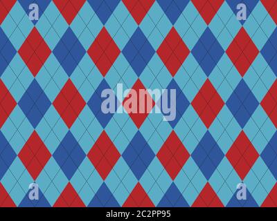 Argyle pattern seamless. Fabric texture background. Classic argill vector ornament. Stock Vector