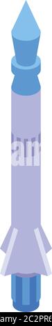 Army missile icon, isometric style Stock Vector