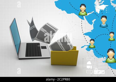 Data transferring Stock Photo