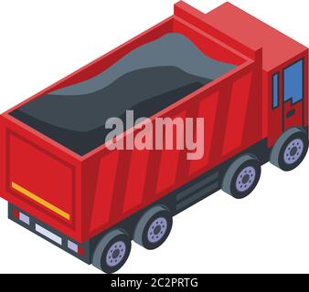 Load tipper icon, isometric style Stock Vector