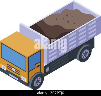 Building tipper icon, isometric style Stock Vector