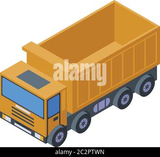Commercial tipper icon, isometric style Stock Vector