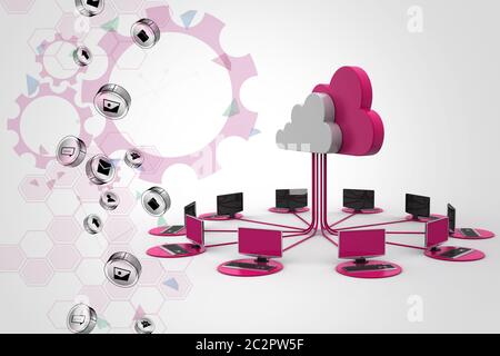 Concepts cloud computing devices Stock Photo