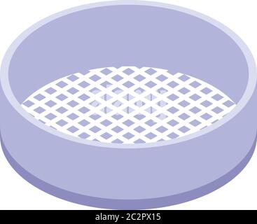 Cook sieve icon, isometric style Stock Vector