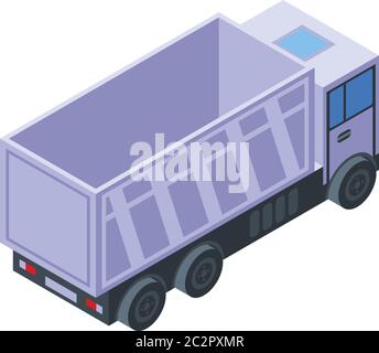Empty tipper icon, isometric style Stock Vector