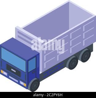 Cargo tipper icon, isometric style Stock Vector