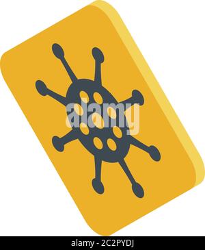 Virus sign icon, isometric style Stock Vector