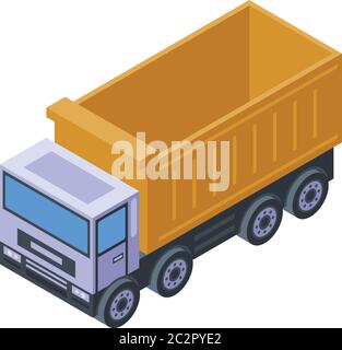 Machine tipper icon, isometric style Stock Vector
