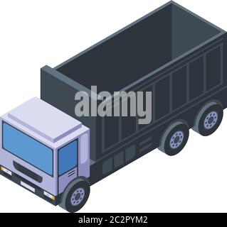 Machinery tipper icon, isometric style Stock Vector