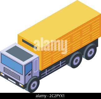 Farm tipper icon, isometric style Stock Vector