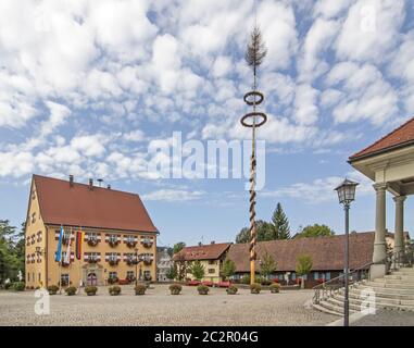 Town Hall Weiler i. Allgäu Stock Photo