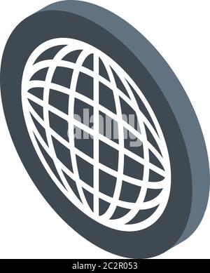 Global foreign language icon, isometric style Stock Vector