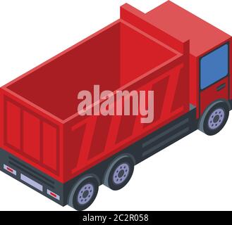 Hopper tipper icon, isometric style Stock Vector