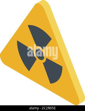 Radiation sign icon, isometric style Stock Vector