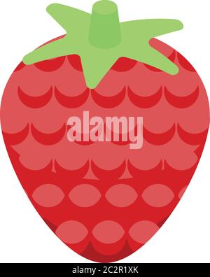 Sweet raspberry icon, isometric style Stock Vector