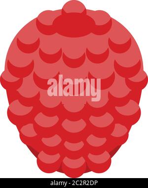 Garden raspberry icon, isometric style Stock Vector