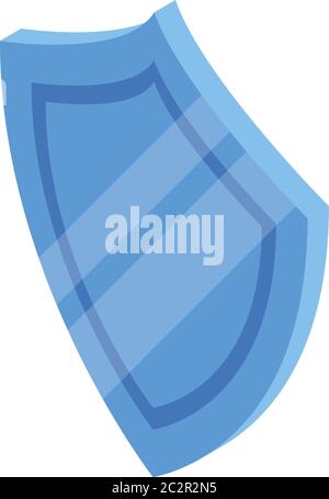 Blue lab shield icon, isometric style Stock Vector