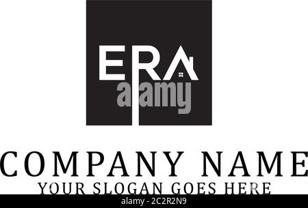 ERA company logo template, real estate agency logo vector Stock Vector