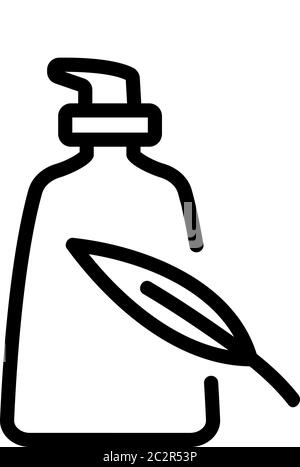 eucalyptus liquid soap bottle icon vector outline illustration Stock ...