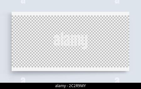 Photo frame mockup. Chess board background. Blank space for your design. Vector illustration. Stock Vector