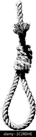 gallows rope loop Stock Vector