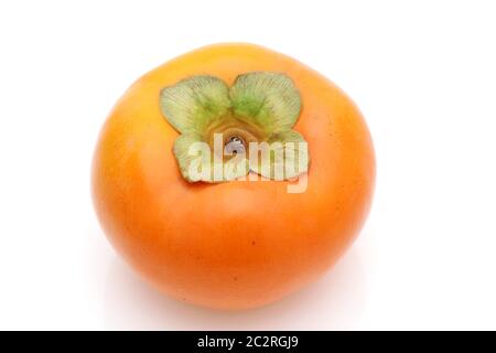 Close up of Persimmon fruit on white background Stock Photo