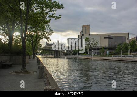 Scenic view of Rideau Canal in Ottawa, Ontario, Canada Stock Photo