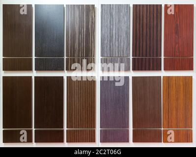 Set of dark wooden doors Stock Photo